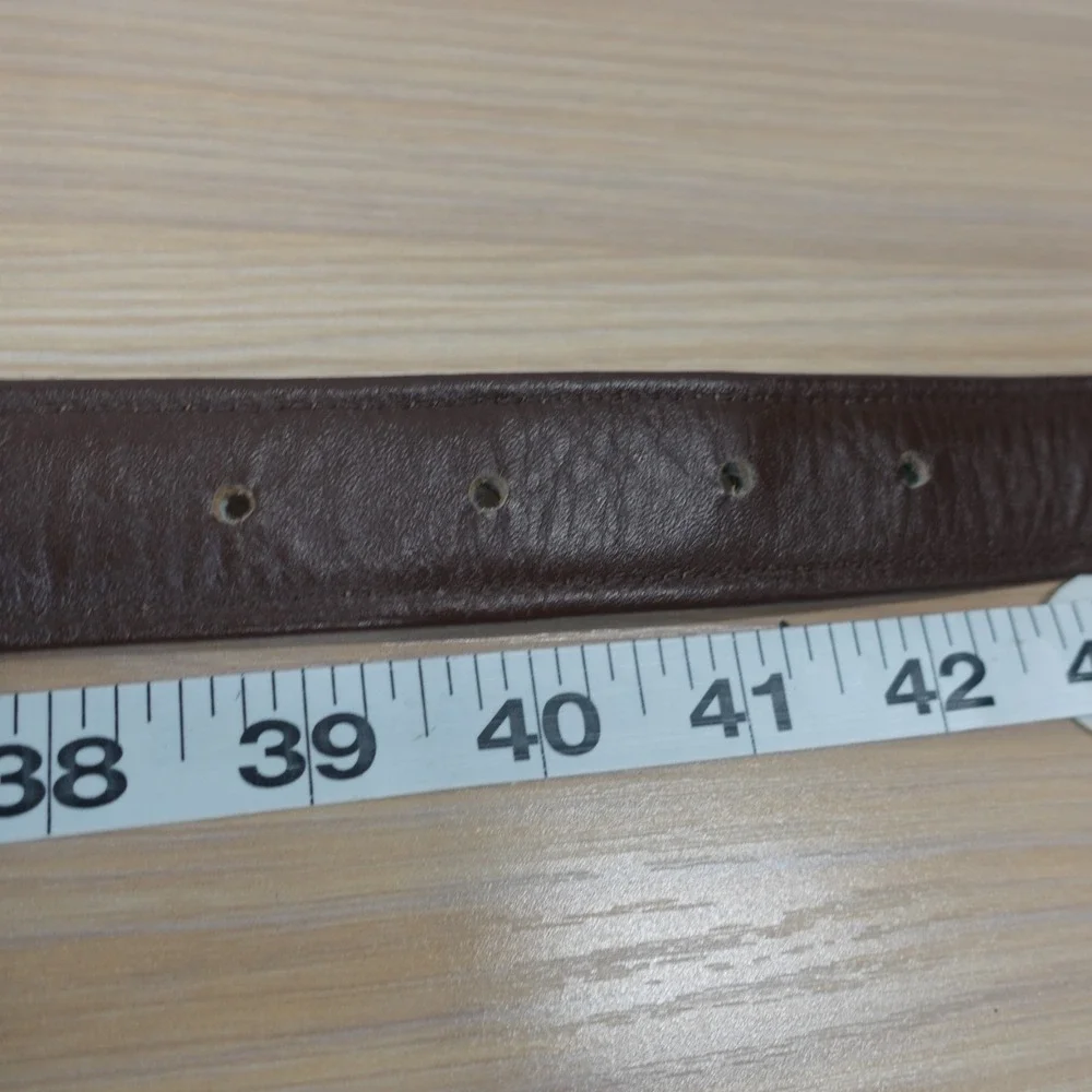 Genuine Crocodile Leather Belt 40 LARGE Brown Hornback Alligator PREMIER IMAGE